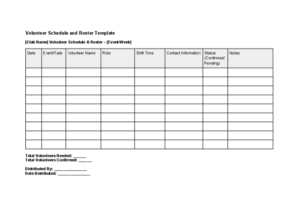 Volunteer Schedule and Roster Template.docx