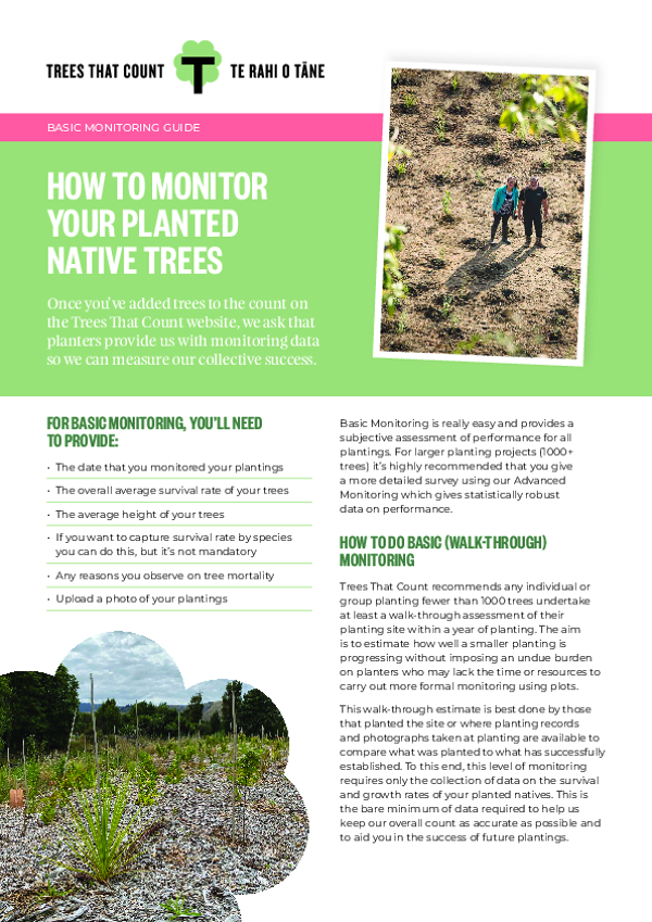 How to monitor your planted native trees - Trees That Count