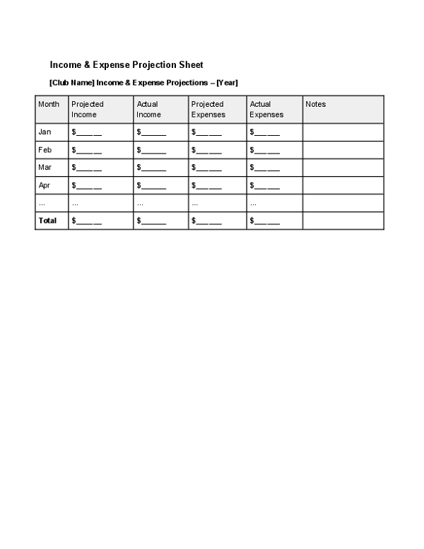 Income & Expense Projection Sheet.docx