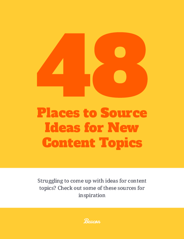 48 Places to Source Ideas for New Content Topics