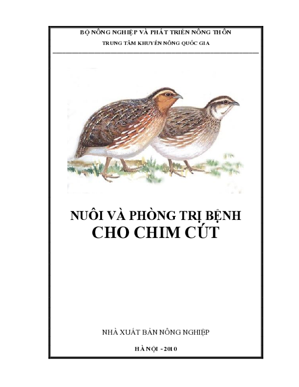 Nuôi và phòng trị bệnh cho chim Cút - Trung tâm khuyến nông Quốc gia.pdf