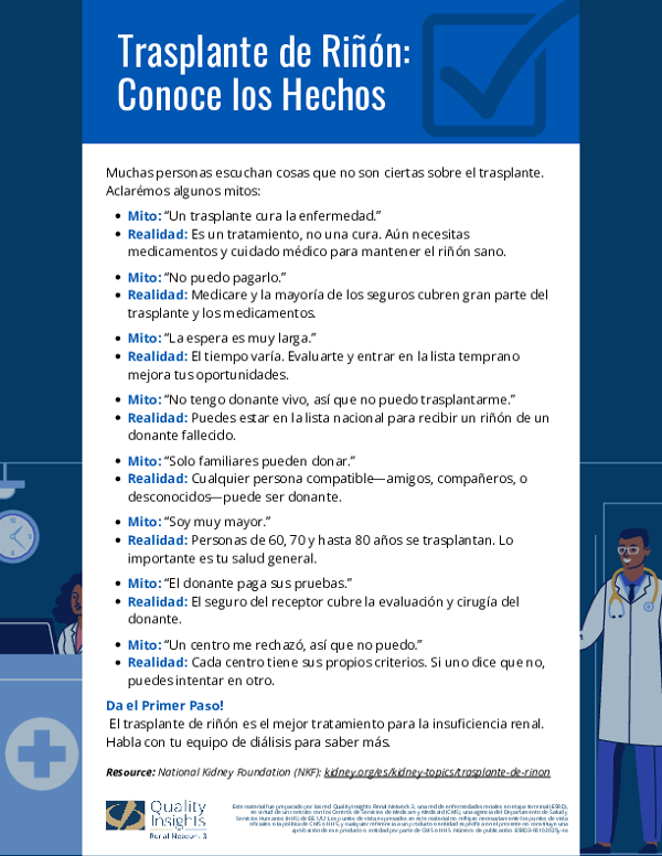 Myth vs. Fact Kidney Transplant Spanish Flyer.pdf