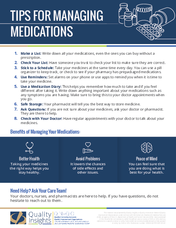 Tips for Medications Flyer