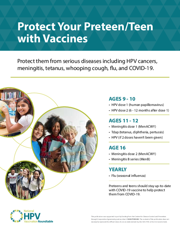 Protect Your Preteen/Teen with Vaccines