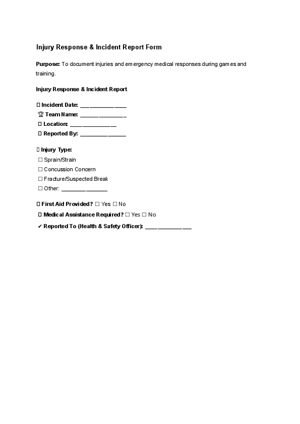 Injury Response & Incident Report Form.docx