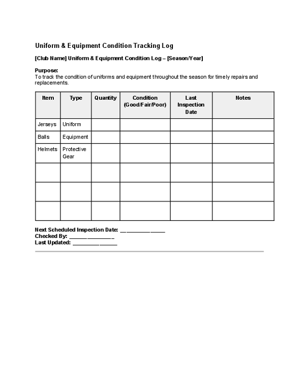 Uniform & Equipment Condition Tracking Log.docx