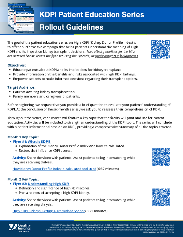 KDPI Education Series: Rollout Guidelines