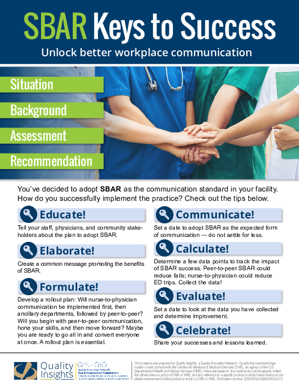 Keys to Success for SBAR Communication