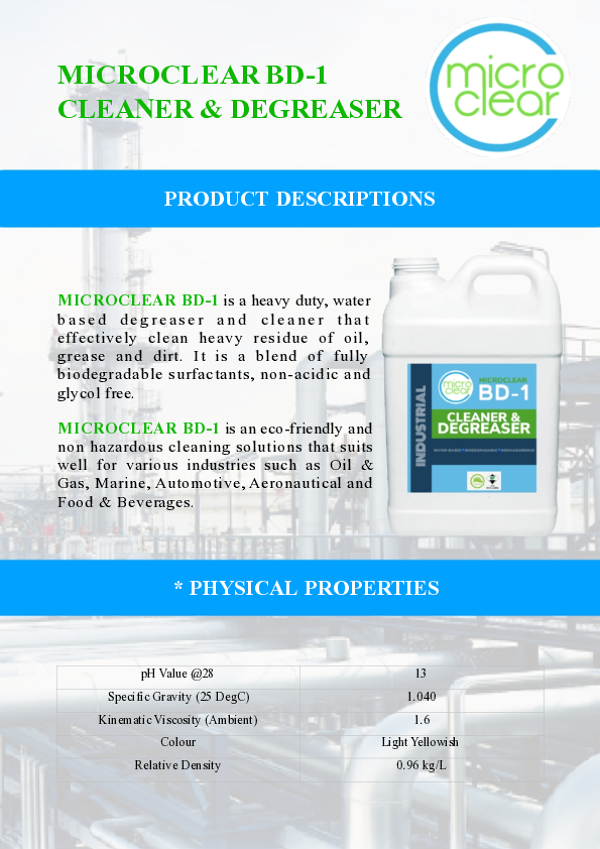 Microclear Ecofriendly, Multipurpose Heavy Duty Cleaning Solution