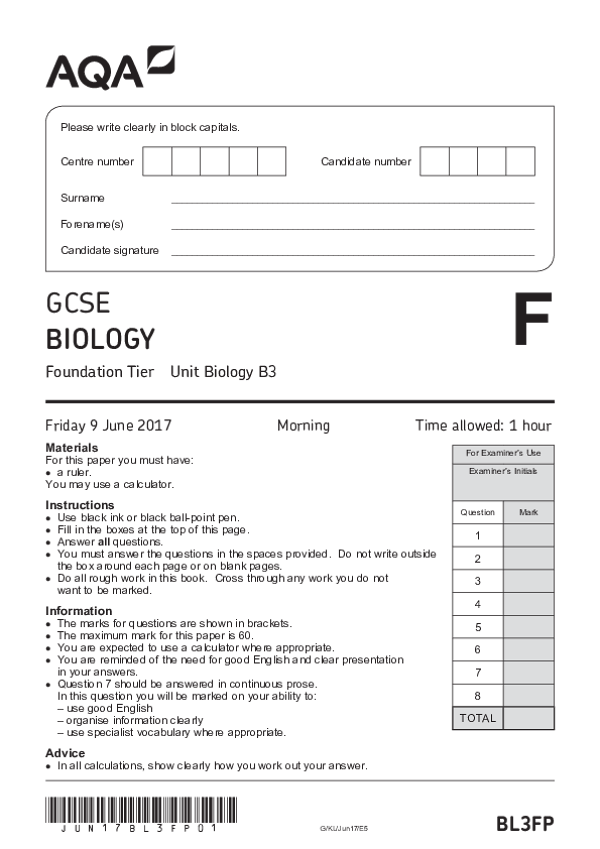 GCSE Biology, Foundation Tier, Paper B3 - 2017.pdf