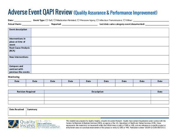 Adverse Event Review