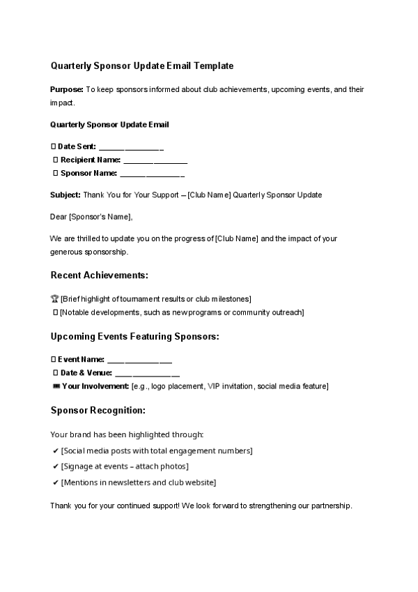 Quarterly Sponsor Update Email Template.docx