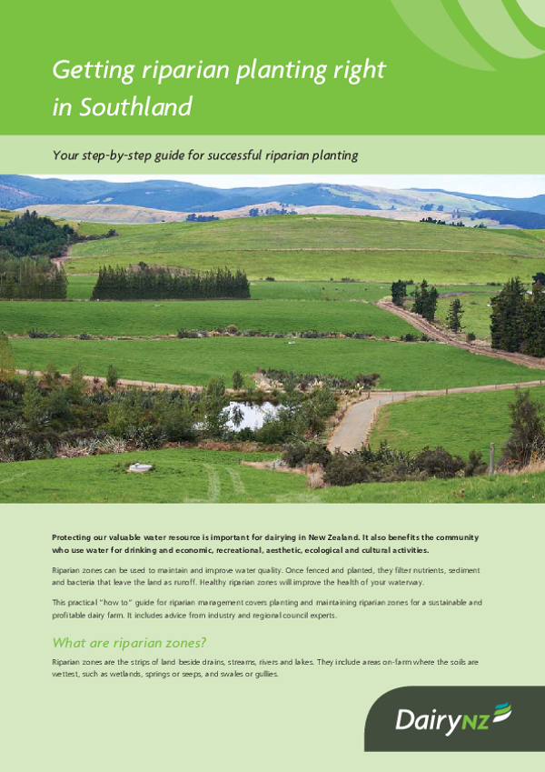 Getting riparian planting right in Southland - Dairy NZ