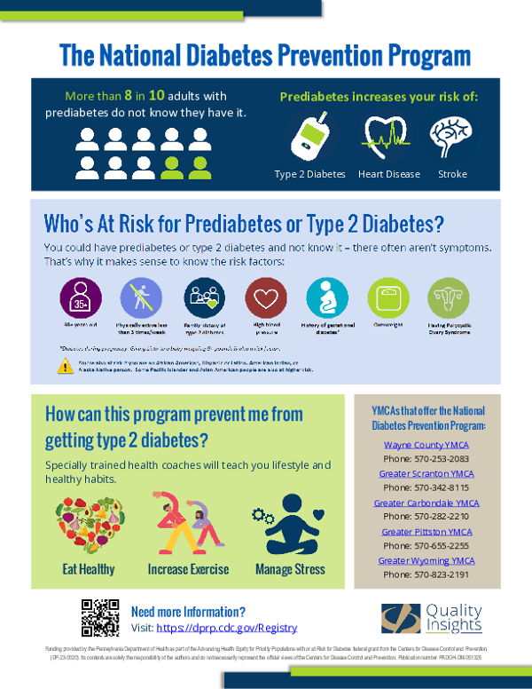 National Diabetes Prevention Program - YMCAs (WMCHC)