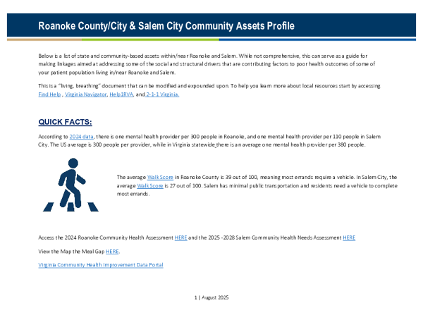 Roanoke and Salem CAP