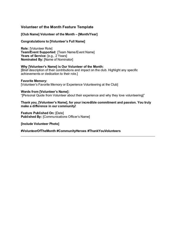 Volunteer of the Month Feature Template.docx
