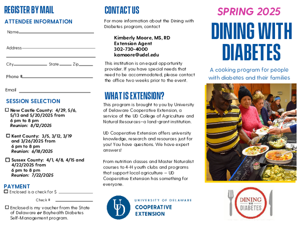 Dining with Diabetes Program Brochure