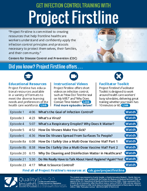 Project Firstline Infection Control Training