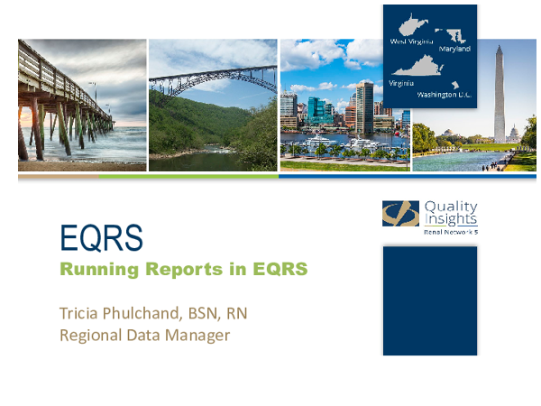 Instructions for Running Reports in EQRS