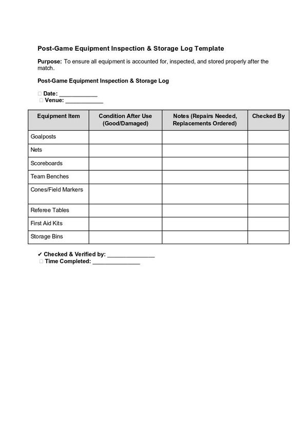 Post-Game Equipment Inspection & Storage Log Template.docx