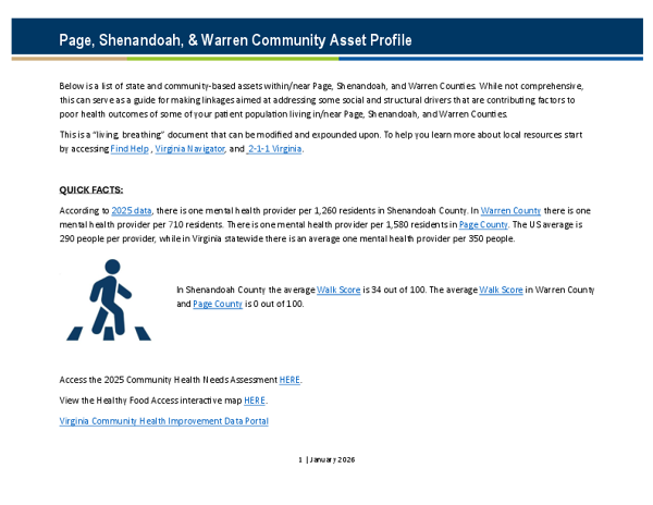 Page, Shenandoah & Warren Counties CAP