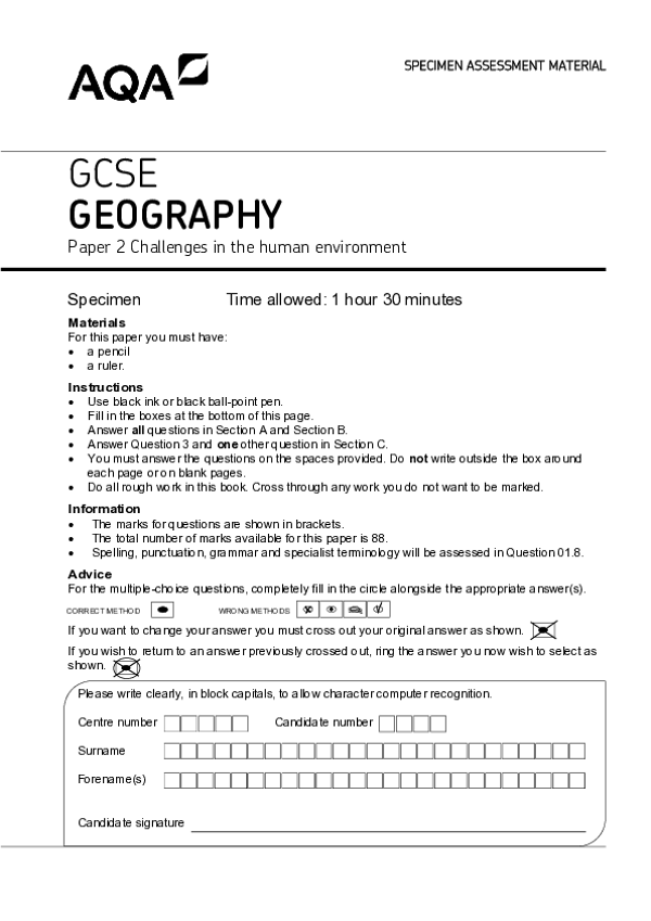 GCSE Geography, Paper 2 - 2015.pdf