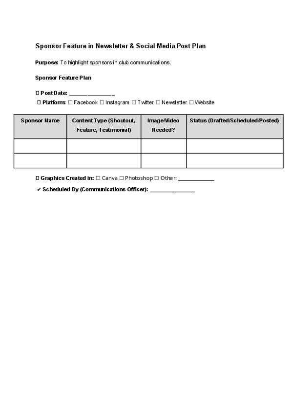 Sponsor Feature in Newsletter & Social Media Post Plan.docx
