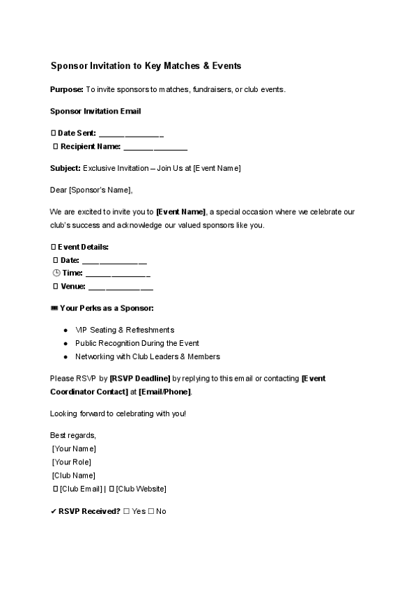 Sponsor Invitation to Key Matches & Events.docx