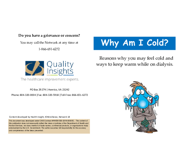 Feeling Cold Pamphlet