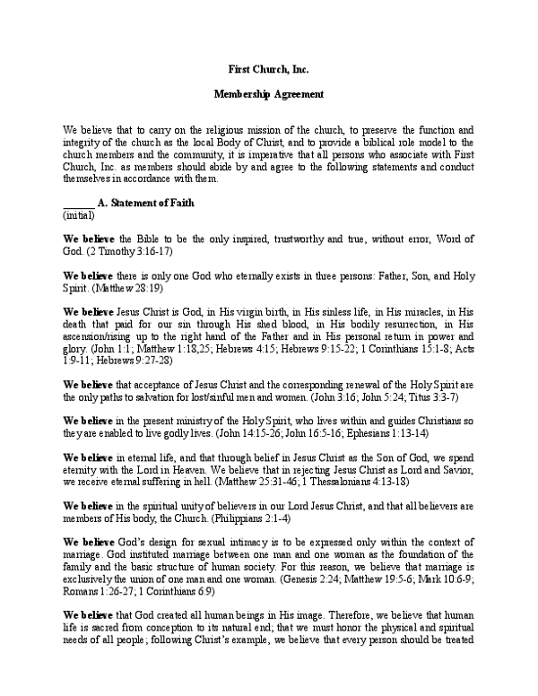 Membership Agreement