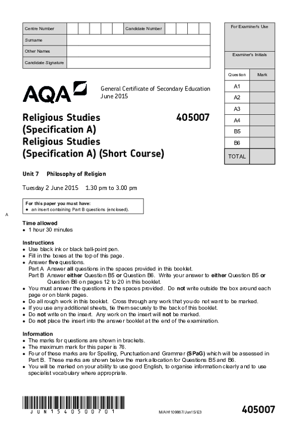 GCSE Religious Studies, Philosophy of Religion- 2015.pdf