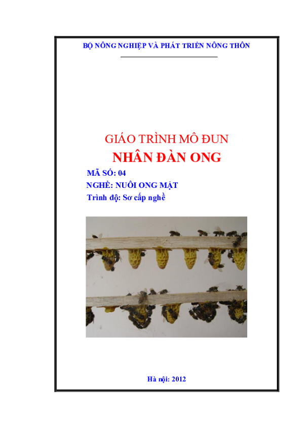 Giáo trình mô đun Nhân đàn ong - Nghề Nuôi ong mật.pdf