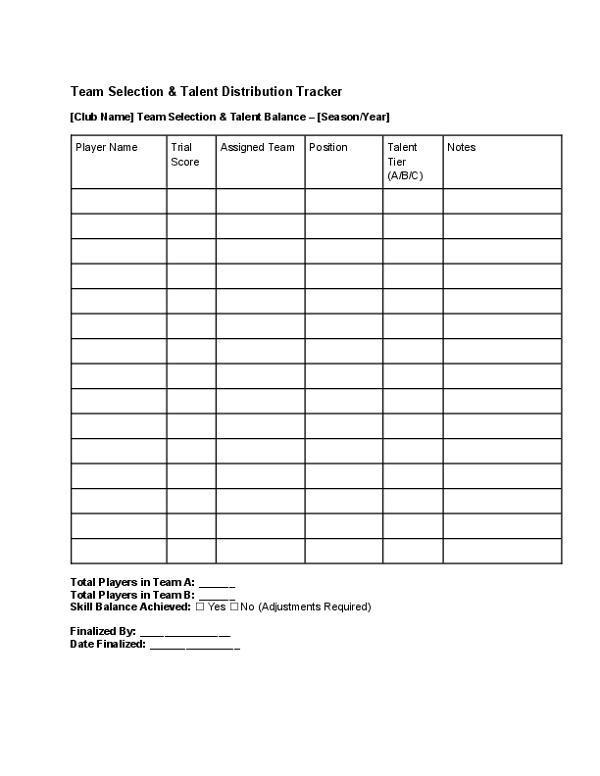 Team Selection & Talent Distribution Tracker.docx