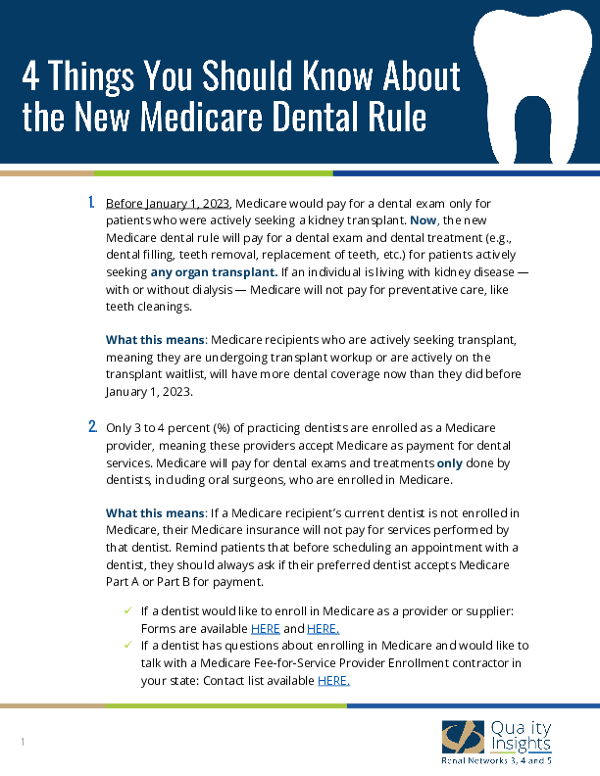 4 Things You Should Know About the New Medicare Dental Rule