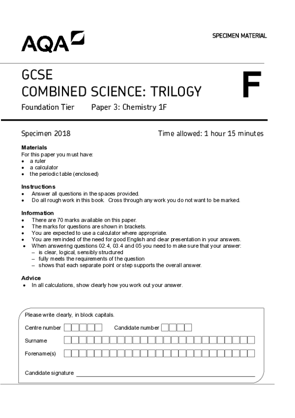 GCSE Combined Science Trilogy, Foundation Tier, Paper 1 Chemistry 1F - 2018.pdf