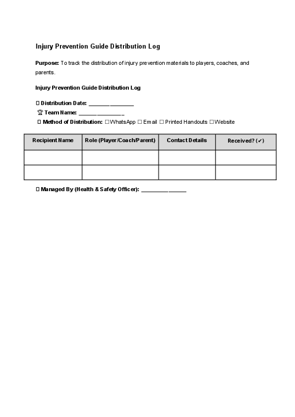 Injury Prevention Guide Distribution Log.docx