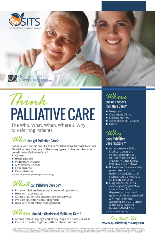 Think Palliative Care (Poster for Providers)