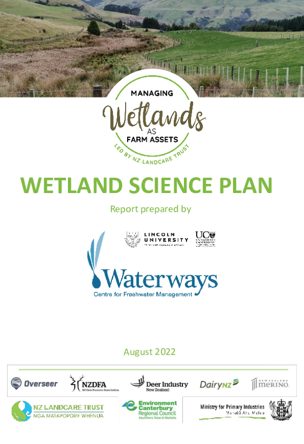 Wetland Science Plan - NZ Landcare Trust