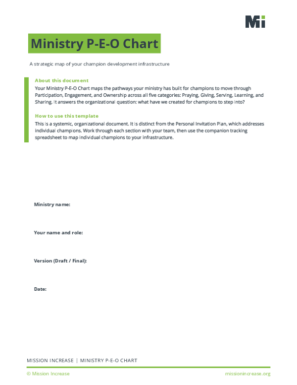 Ministry P-E-O Chart Fillable 