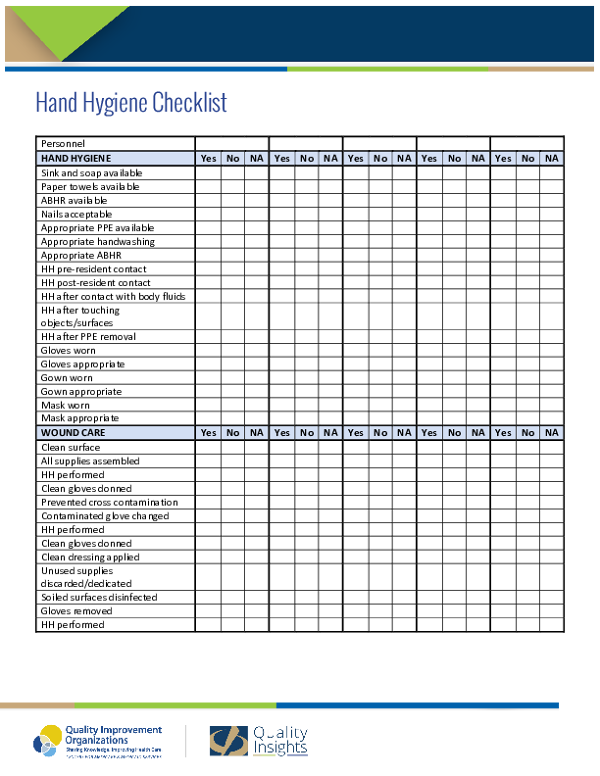 Hand Hygiene Checklist
