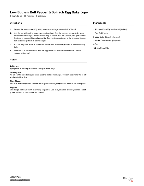 Low Sodium Bell Pepper & Spinach Egg Bake Recipe.pdf