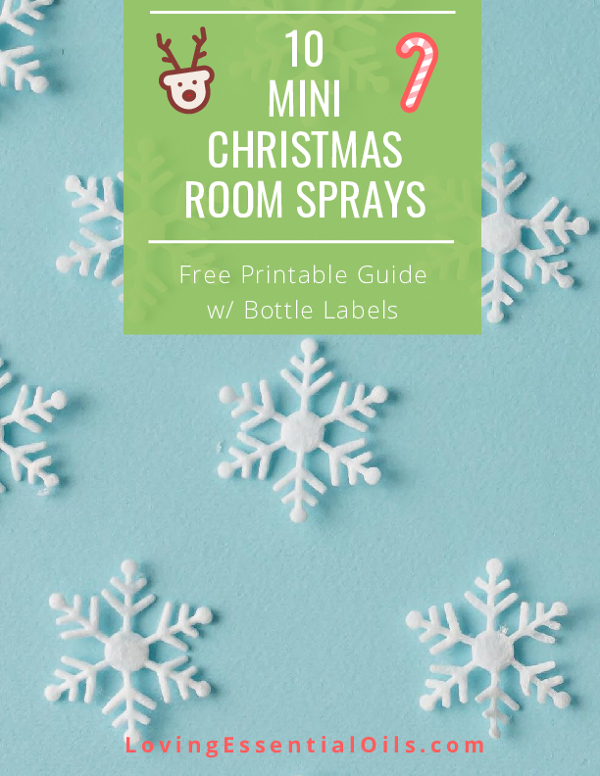 Christmas Room Spray Recipes & Labels